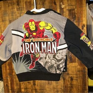 DC Comics Iron Man Kids Jacket - Black and Gray